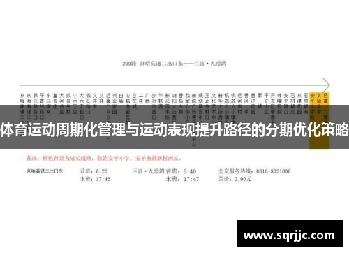 体育运动周期化管理与运动表现提升路径的分期优化策略